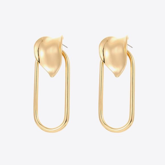 18K Gold-Plated Alloy Earrings - Picture 1 of 3